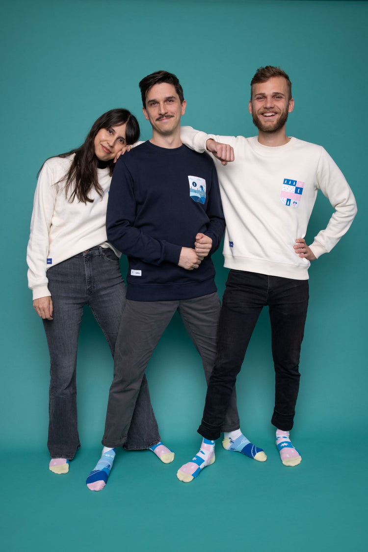 Téli telexes pulóver nyers színben