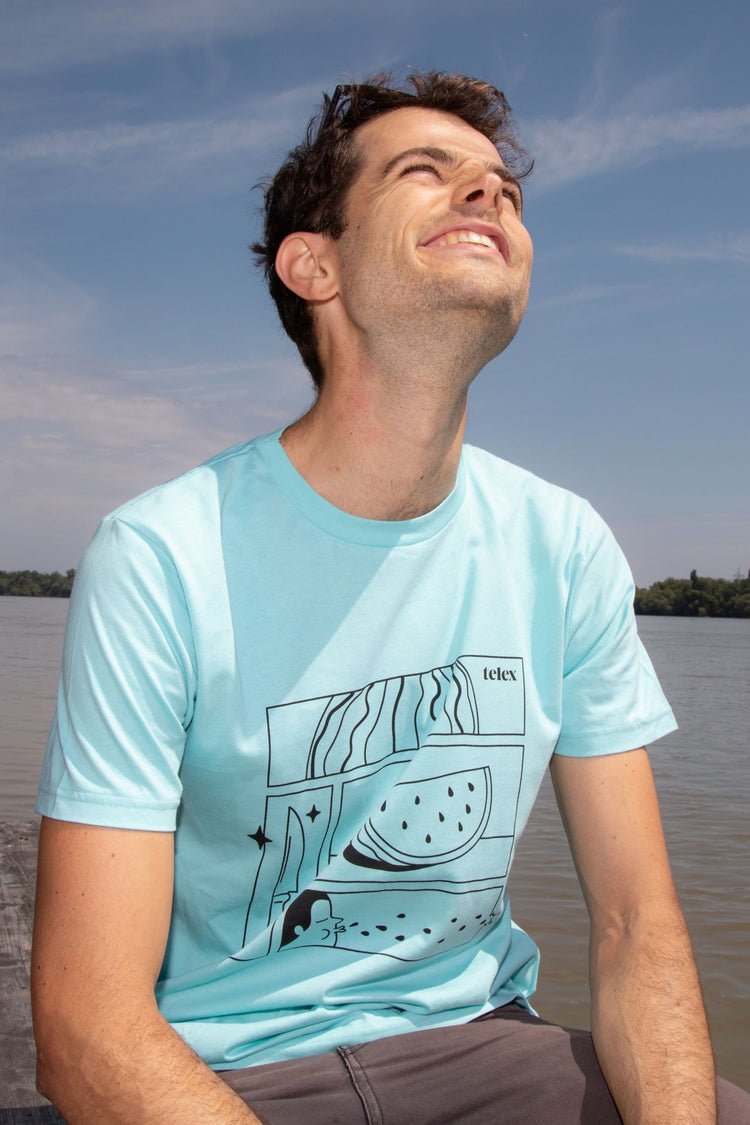 Dinnyeevős turquoise blue póló