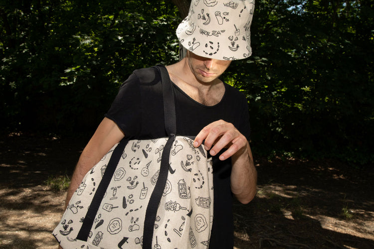 Halászsapka telexes terülőmintával